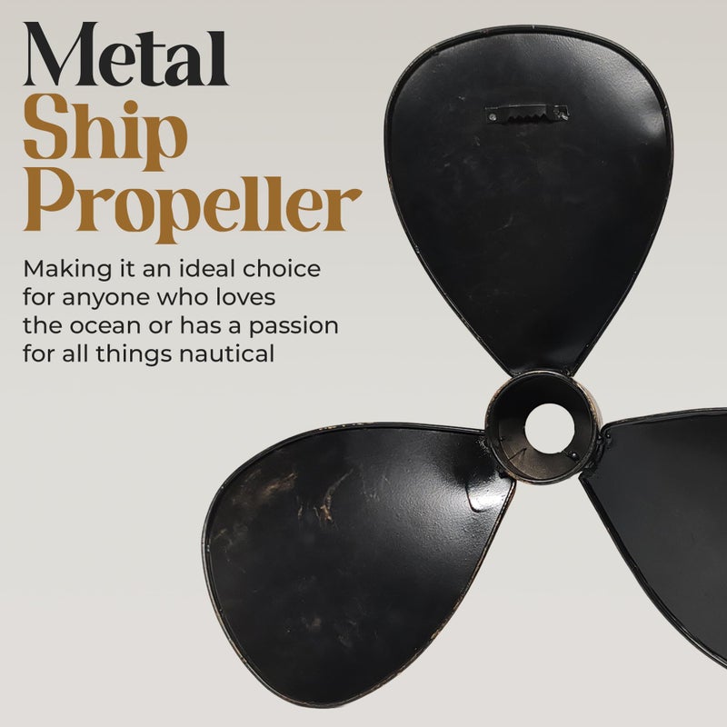 Everydecor Metal Nautical Ship Propeller - Vintage Wall Decor for Home Interior - Mix of Gold, Bronze, and Brown styles - Outstanding Piece of Art - Image 2